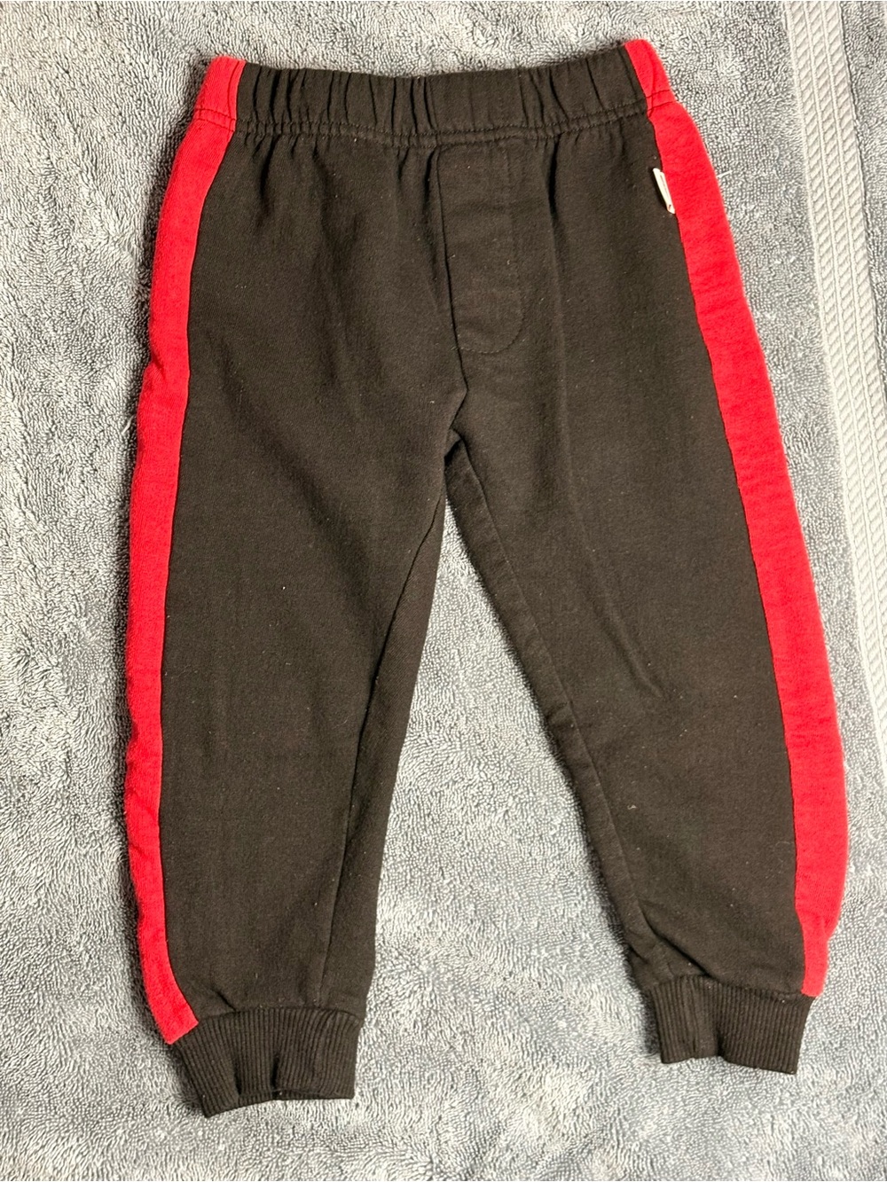 Marvel Black Joggers with Red Side Stripes
